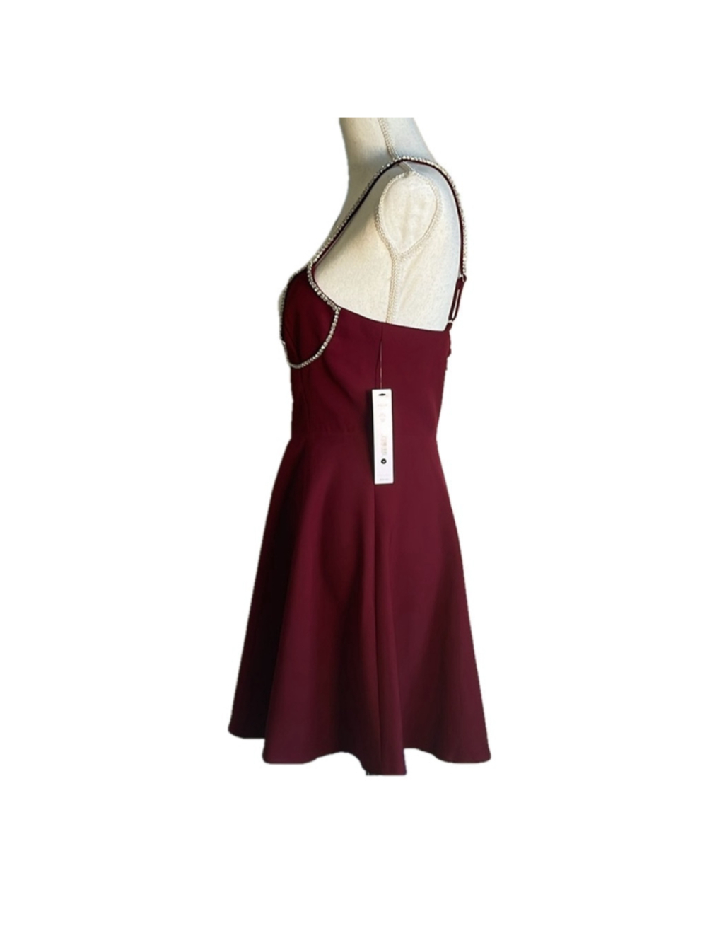 Crystal Trim Mini Dress - Picture 5 of 6